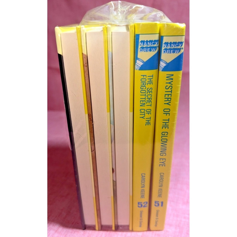 Vintage NEW SEALED Nancy Drew Books Set 51-55 Grosset & Dunlap Hardcover Lot